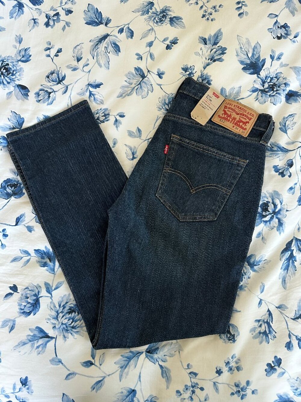 Levi's 511 Slim Jeans Men's 34x30 Dark Wash Stretch Denim NWT PC9-04511-1150